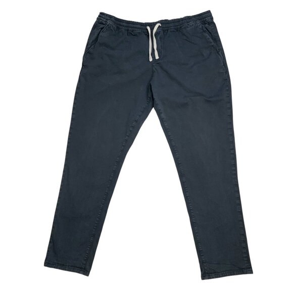 Marine Layer Mens Saturday Slim Straight Twill Pant 2XL XXL China Blue Organic - Picture 1 of 12